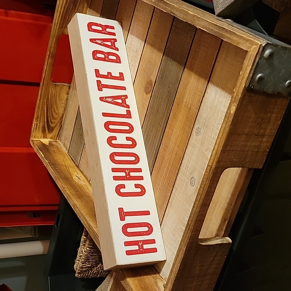 Wooden "Hot Chocolate Bar" Sign